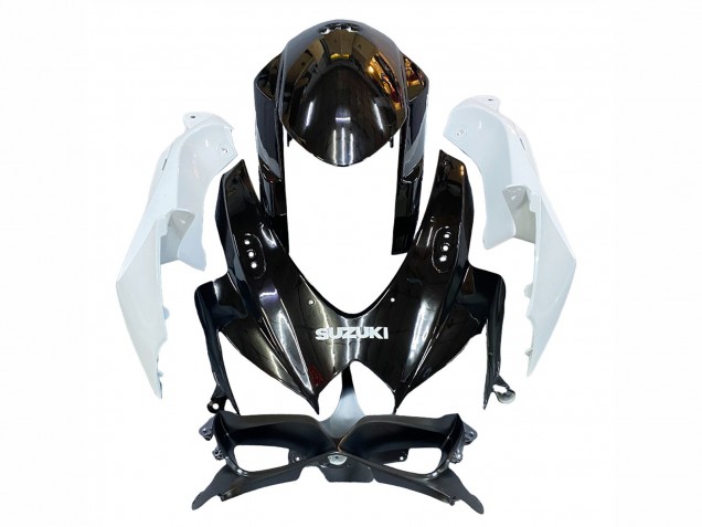 2008-2010 White Black Suzuki GSXR 600 / GSXR 750 Motorcycle Fairing