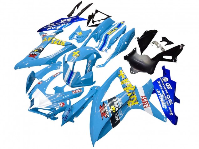 2008-2010 Blue Yellow Rizla Suzuki GSXR 600 / GSXR 750 Motorcycle Fairings