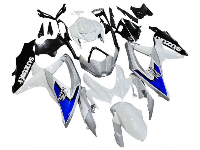 2008-2010 White Silver Blue Black Suzuki GSXR 600 / GSXR 750 Motorcycle Fairings