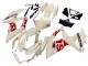 2008-2010 Cream White Red Black Suzuki GSXR 600 / GSXR 750 Motorcycle Fairings
