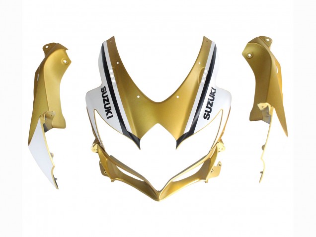 2008-2010 Matte Black White Gold Suzuki GSXR 600 / GSXR 750 Motorcycle Fairings