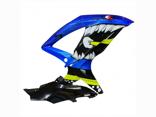 2008-2010 Blue Fluorescent Green Shark Suzuki GSXR 600 / GSXR 750 Motorcycle Fairings