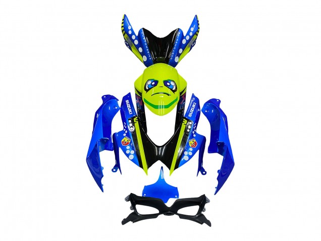 2008-2010 Blue Fluorescent Green Shark Suzuki GSXR 600 / GSXR 750 Motorcycle Fairings