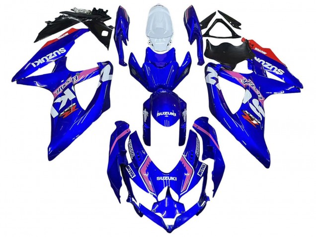 2008-2010 White Blue Pink Ecstar Motul Suzuki GSXR 600 / GSXR 750 Motorcycle Fairings