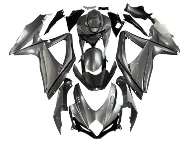 2008-2010 Matte Grey Black Suzuki GSXR 600 / GSXR 750 Motorcycle Fairings