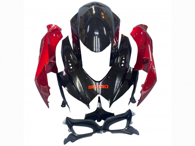 2008-2010 Red Glossy Black Suzuki GSXR 600 / GSXR 750 Motorcycle Fairing