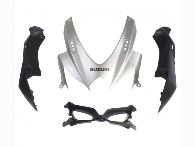 2008-2010 Silver Matte Black Suzuki GSXR 600 / GSXR 750 Motorcycle Fairings