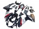 2011-2024 Glossy Black Forged Carbon Fiber Silver Red Suzuki GSXR 600 / GSXR 750 Motorcycle Fairings