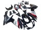 2011-2024 Glossy Black Forged Carbon Fiber Silver Red Suzuki GSXR 600 / GSXR 750 Motorcycle Fairings