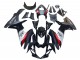 2011-2024 Glossy Black Forged Carbon Fiber Silver Red Suzuki GSXR 600 / GSXR 750 Motorcycle Fairings