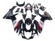 2011-2024 Glossy Black Forged Carbon Fiber Silver Red Suzuki GSXR 600 / GSXR 750 Motorcycle Fairings