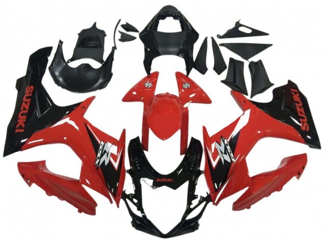 2011-2024 Red Glossy Black Suzuki GSXR 600 / GSXR 750 Motorcycle Fairing