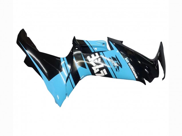 2011-2024 Glossy Black Light Blue Suzuki GSXR 600 / GSXR 750 Motorcycle Fairings