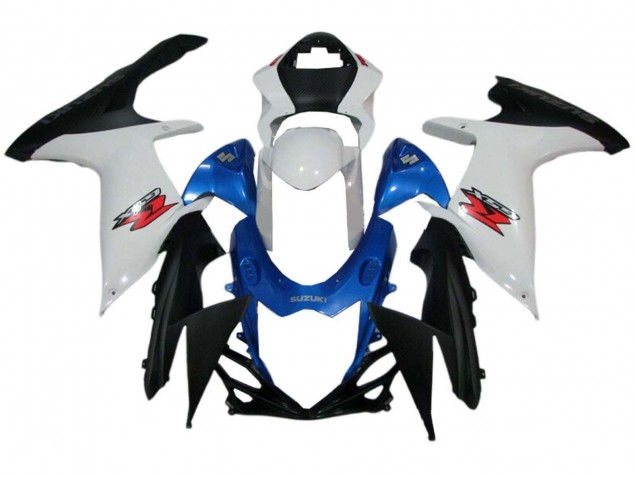 2011-2024 White Blue Black Suzuki GSXR 600 / GSXR 750 Motorcycle Fairings