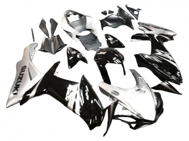 2011-2024 Glossy Black Silver Suzuki GSXR 600 / GSXR 750 Motorcycle Fairing