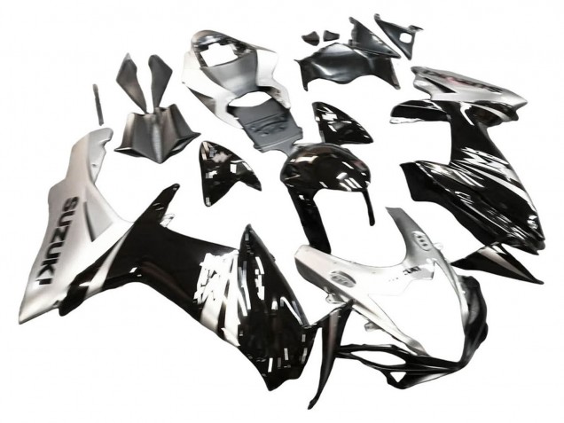 2011-2024 Glossy Black Silver Suzuki GSXR 600 / GSXR 750 Motorcycle Fairing