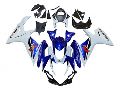 2011-2024 White Blue Red Suzuki GSXR 600 / GSXR 750 Motorcycle Fairing
