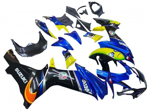 2011-2024 Blue Yellow Suzuki GSXR 600 / GSXR 750 Motorcycle Fairings