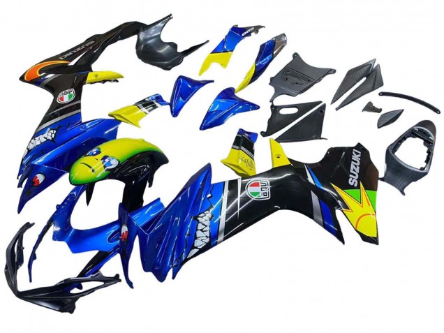2011-2024 Blue Yellow Suzuki GSXR 600 / GSXR 750 Motorcycle Fairings