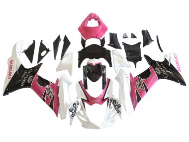 2011-2024 White Pink Black Corona Suzuki GSXR 600 / GSXR 750 Motorcycle Fairings