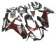 2011-2024 Glossy Black Red Flame Suzuki GSXR 600 / GSXR 750 Motorcycle Fairings