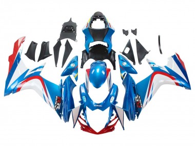 2011-2024 Blue White Red Suzuki GSXR 600 / GSXR 750 Motorcycle Fairings