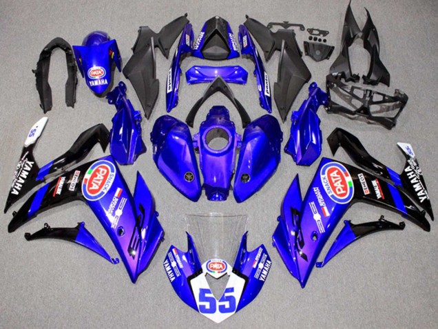 2015-2018 Blue White Black ENEOS 55 Yamaha YZF R3/R25 Motorcycle Fairings
