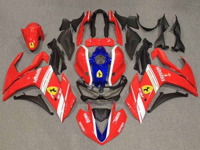 2015-2018 Red White Blue Yamaha YZF R3/R25 Motorcycle Fairings