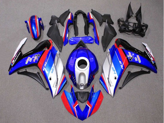 2015-2018 Blue Silver Red Black Castrol Yamaha YZF R3/R25 Motorcycle Fairings