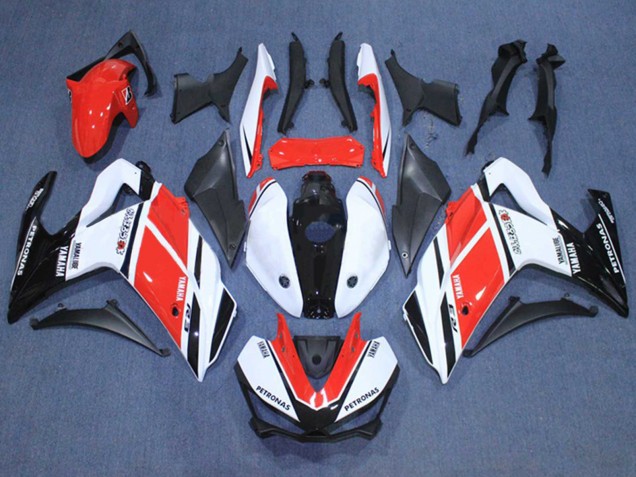 2015-2018 White Red Black Petronas Yamalube Yamaha YZF R3/R25 Motorcycle Fairings