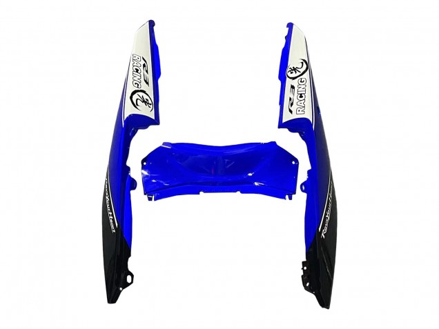 2015-2018 White Blue Black Racing Yamaha YZF R3/R25 Motorcycle Fairings