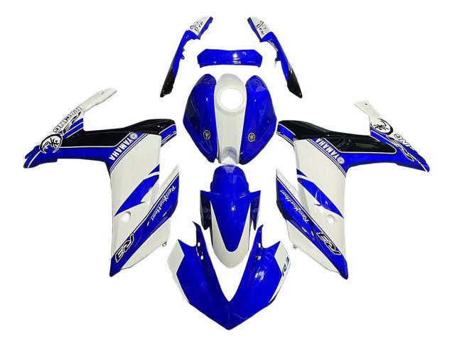 2015-2018 White Blue Black Racing Yamaha YZF R3/R25 Motorcycle Fairings