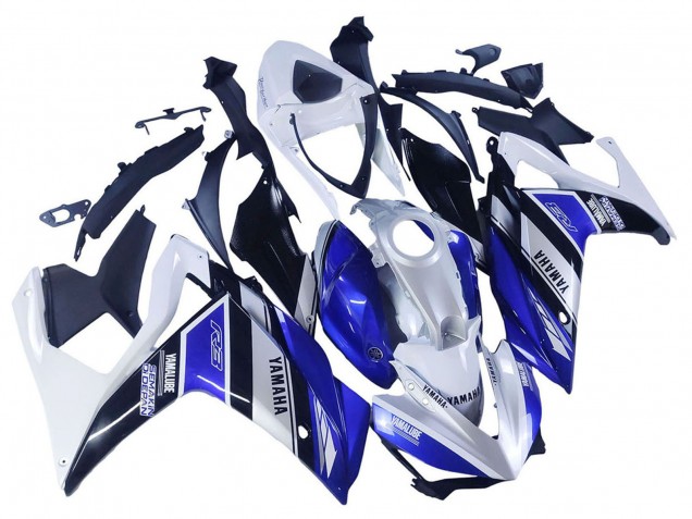 2015-2018 White Blue Black Yamalube Yamaha YZF R3/R25 Motorcycle Fairings