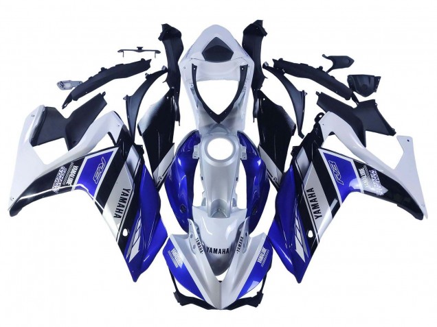 2015-2018 White Blue Black Yamalube Yamaha YZF R3/R25 Motorcycle Fairings