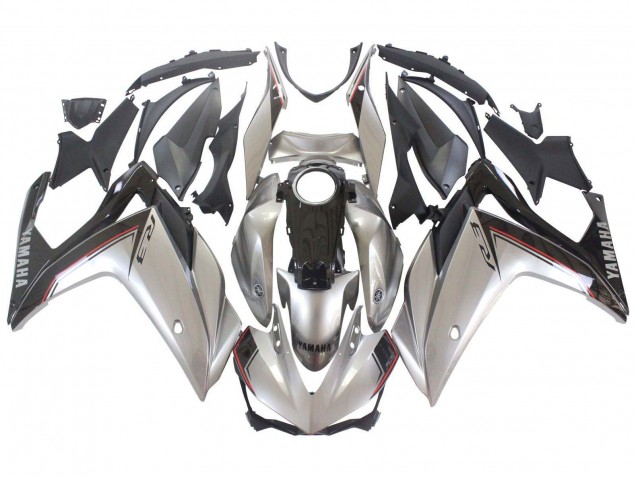 2015-2018 Silver Black Yamaha YZF R3/R25 Motorcycle Fairings