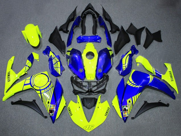 2015-2018 Neon Yellow Blue Black 46 Yamaha YZF R3/R25 Motorcycle Fairings