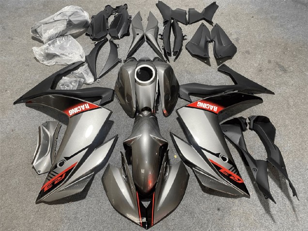 2015-2018 Silver Red Black Racing Yamaha YZF R3/R25 Motorcycle Fairings
