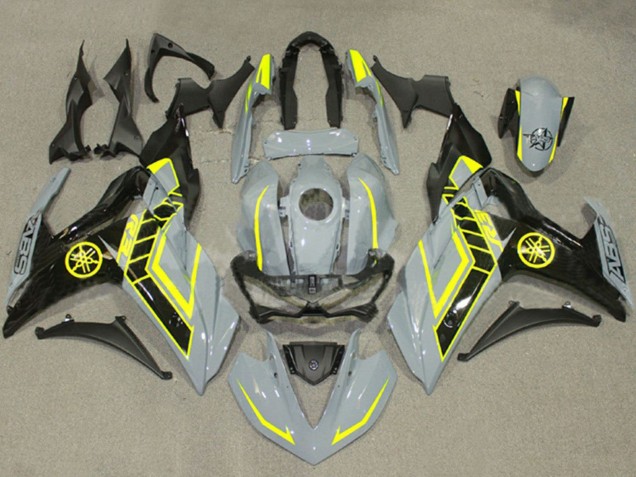 2015-2018 Nardo Grey Yellow Black Yamaha YZF R3/R25 Motorcycle Fairings