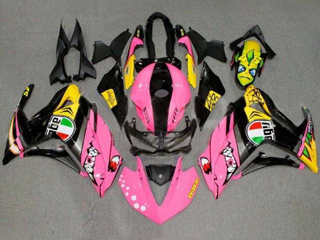 2015-2018 Pink Yellow Black Shark 46 Yamaha YZF R3/R25 Motorcycle Fairings