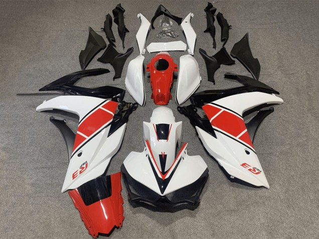 2015-2018 White Red Black Yamaha YZF R3/R25 Motorcycle Fairing