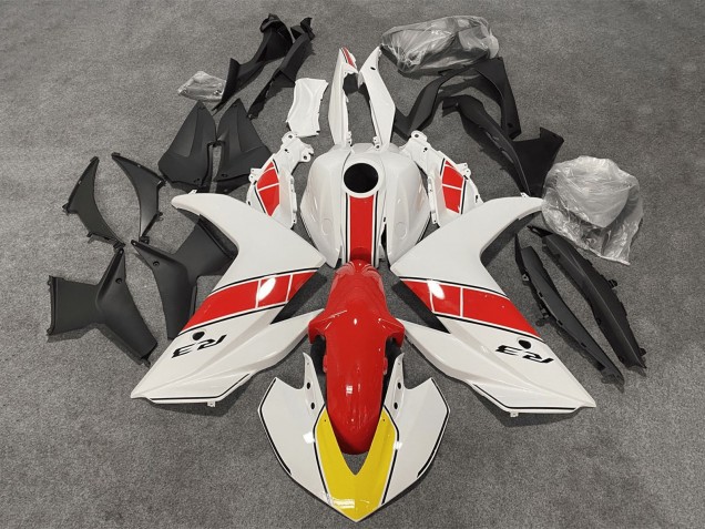 2015-2018 White Red Black Yamaha YZF R3/R25 Motorcycle Fairings