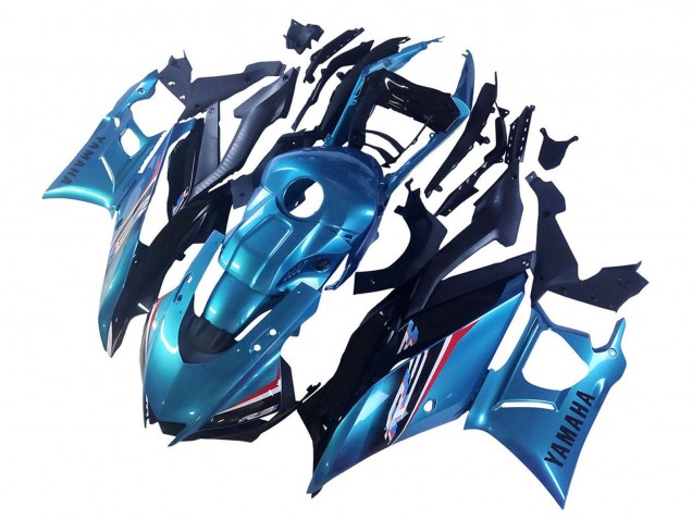 2019-2021 Blue Black Yamaha YZF R3/R25 Motorcycle Fairing