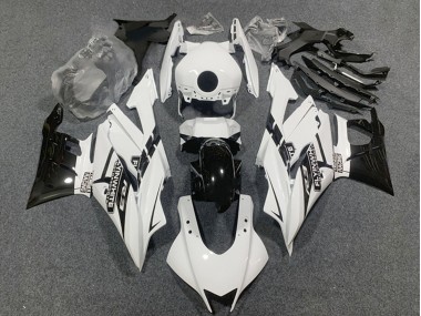 2019-2021 White Glossy Black Yamaha YZF R3/R25 Motorcycle Fairings