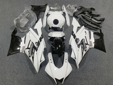 2019-2021 White Glossy Black Yamaha YZF R3/R25 Motorcycle Fairings