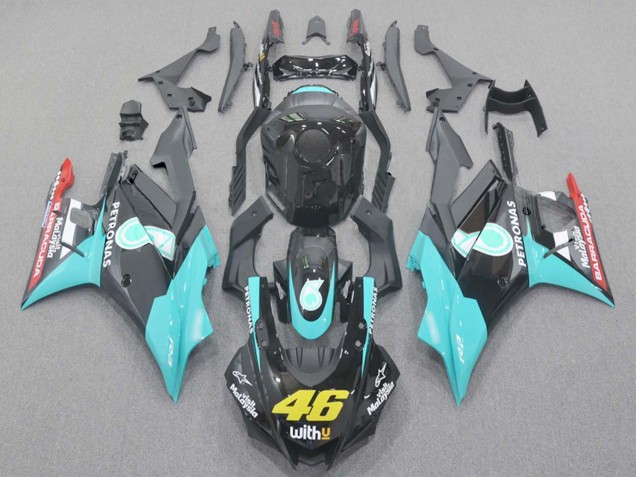 2019-2021 Light Blue Red Black Petronas 46 Yamaha YZF R3/R25 Motorcycle Fairings