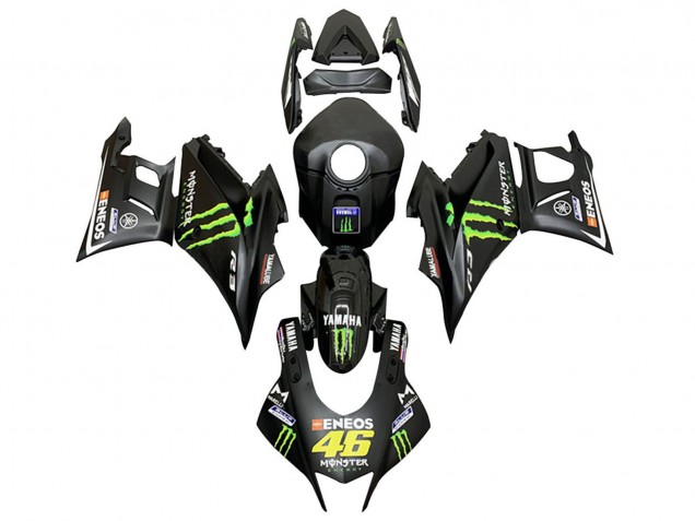 2019-2021 Black Green ENEOS Monster 46 Yamaha YZF R3/R25 Motorcycle Fairings