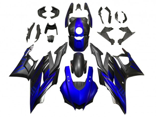 2019-2021 Blue Matte Black Yamaha YZF R3/R25 Motorcycle Fairing