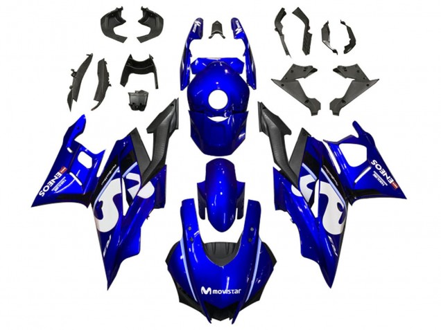 2019-2021 Blue White Black MoviStar ENEOS Yamaha YZF R3/R25 Motorcycle Fairings