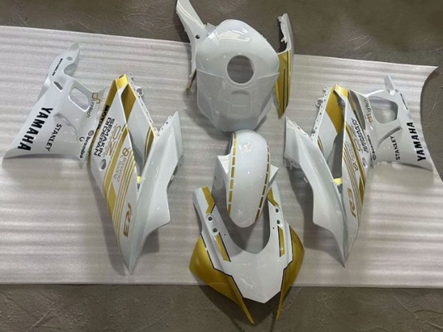 2019-2021 White Gold Semakin Didepan Yamaha YZF R3/R25 Motorcycle Fairings