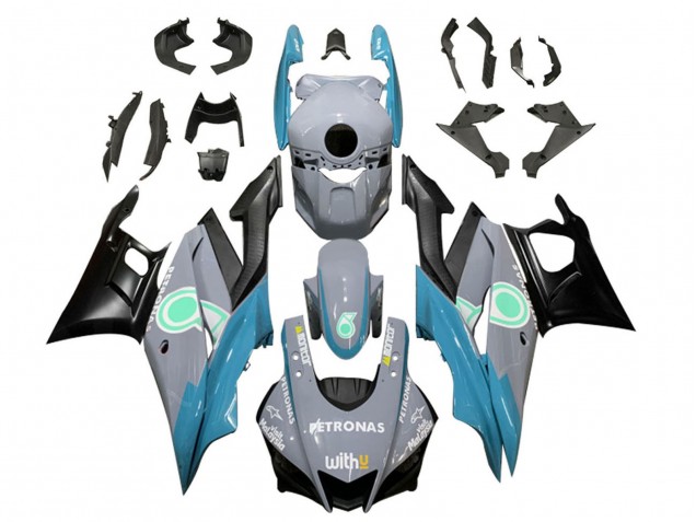 2019-2021 Nardo Grey Blue Black Petronas Yamaha YZF R3/R25 Motorcycle Fairings